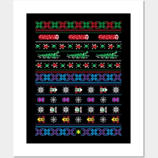 Frogger Ugly Christmas Sweater Posters and Art